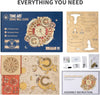 Robotime 3D Wooden Puzzles Wooden Steampunk Clock Kit  DIY Mechanical Wall Quartz Aesthetic Room for Adults