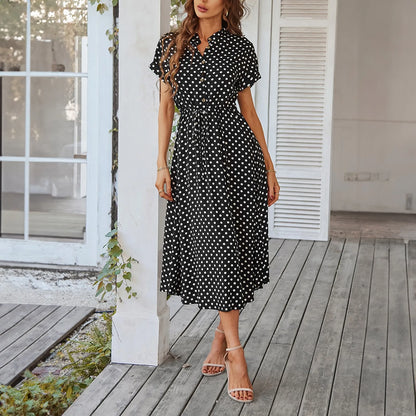 Hot New Women's Summer Maxi Dress 2025 Floral Wrap V Neck Puff Short Sleeve Ruffle Beach Resort Long Dresses