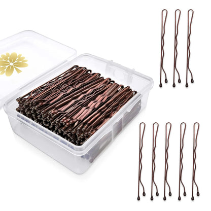 100PCS 2Inches Hair Pins Kit Secure Hold Bobby Pins Clips for Women Girls and Hairdressing Salon With Clear Storage Box(Black)