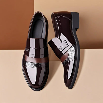 Leather Shoes for Men Wedding Formal Oxfords Business Casual Office Work Shoes for Men Classic Luxury Pointy Men's Dress Shoes