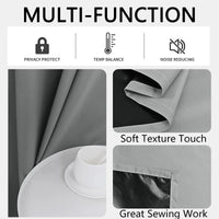 1pc Solid color full shading and sun protection 100% Blackout curtains, bedroom and living room shading curtains EzBuyCo