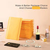 Kraft Bubble Mailer 4x8” 50Pack Strong Adhesion Padded, Thick Bubble Envelopes Usable