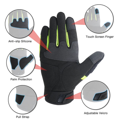 Motorcycle Gloves Touchscreen Leather Men Racing Protective Motorcross Guantes for Yamaha BMW KTM Carbon Shell Anti-slip Gloves