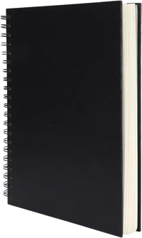 8.5x11 inch hardcover sketchbook, spiral bound sketchbook, 80 sheets of 90gsm inner paper, acid-free painting art paper