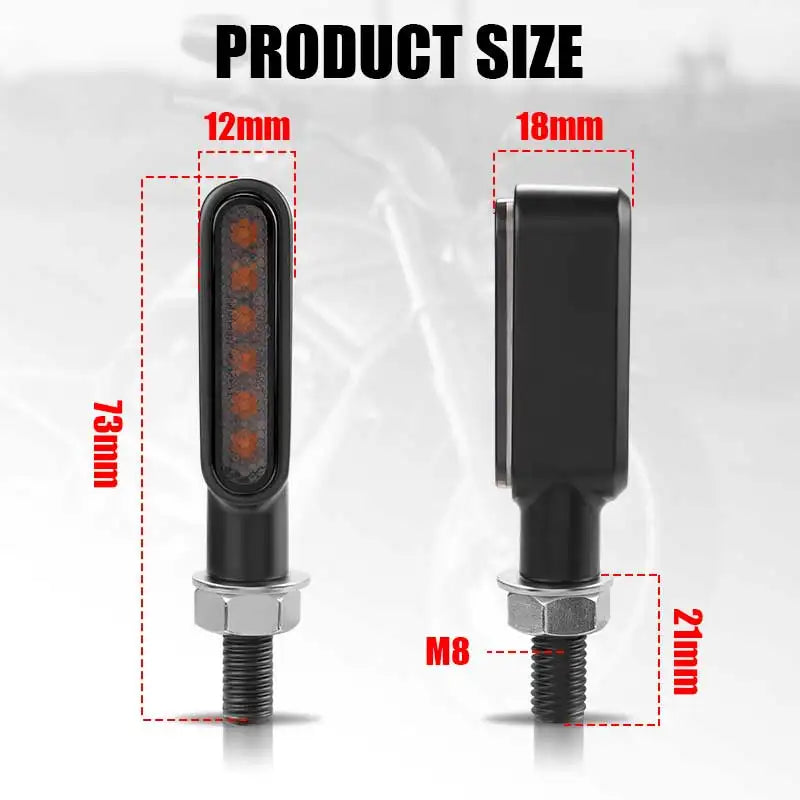 8mm Mini led Motorcycle Turn signal Light lamp Indicators Blinker clignotant moto led for honda yamaha kawasaki cafe racer 12V