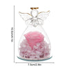 Eternal Flowers Angel Rose Figurines Gifts Preserved Rose In Angel Glass Cover Mothers Day Valentine Day Gifts For Mother Women