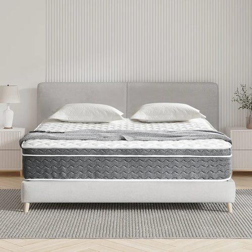 10/12/14 Inch Queen Size Mattress Hybrid Mattress,Fiberglass Free,Medium Feel,Motion Isolation,Certified Safe,Mattress in A Box
