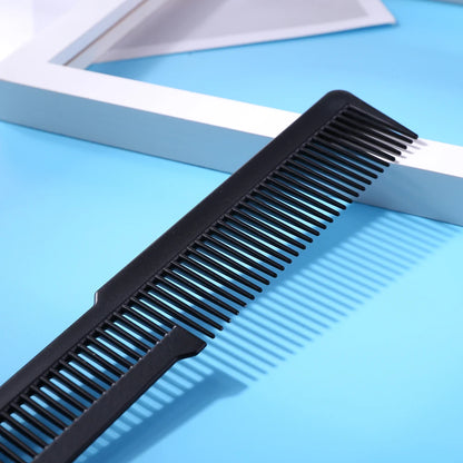 Hairdressing Carbon Fiber Anti-static Comb Wide Tooth Haircut Hair Trimmer Comb Hair Brushes Girls Ponytail Comb