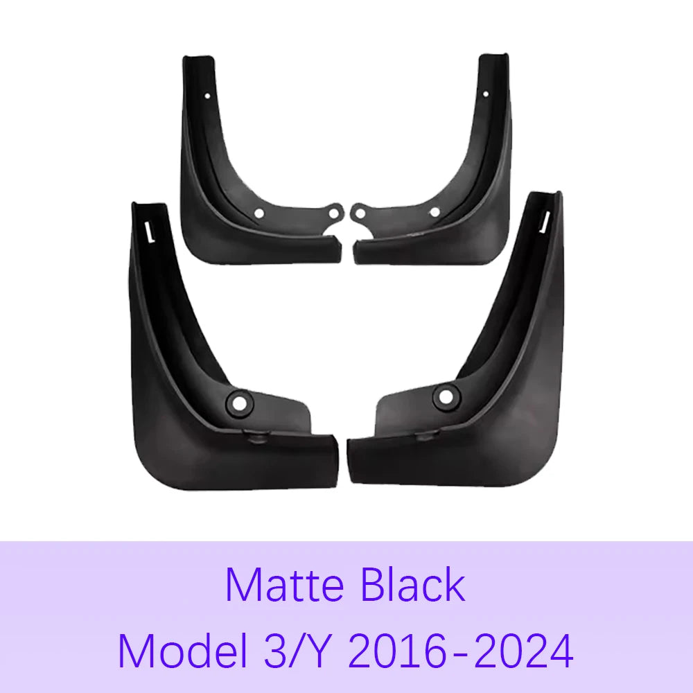 For Tesla Model 3 Y 2016-2024 4 PCS Mudguards Front Rear Wheel Mud Flaps Splash Guards ABS Car Accessories