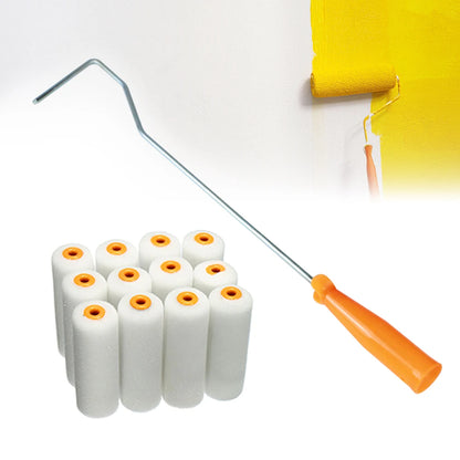 13pcs Mini Paint Roller Kit With 10 4-Inch Covers,30cm Long Roller Frame Paint Roller For Painting Walls Practical Tool
