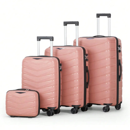 12" 20" 24" 28" Trolley Suitcase Organizer 4pcs Travel Spinner Luggage Bag Set