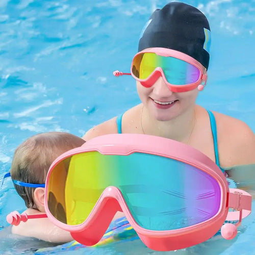 Adult Swimming Goggles Adjustable Wide View Swim Goggles HD Clarity Swimming Glasses Full Protection No Leaking Goggles For