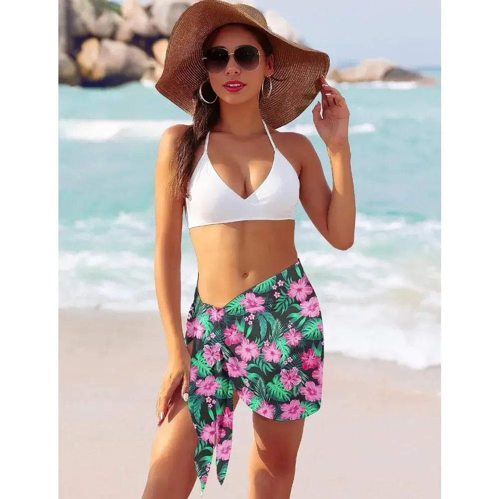 Sarong Wraps for Women, Beach Cover Ups for Women, Chiffon Sarong Swimsuit Coverup for Pool, Summer Wear