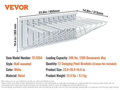 VEVOR Blueprint Storage Rack Slots for Construction Plan Map Poster Architectural Blueprint File Holder for Home Office School