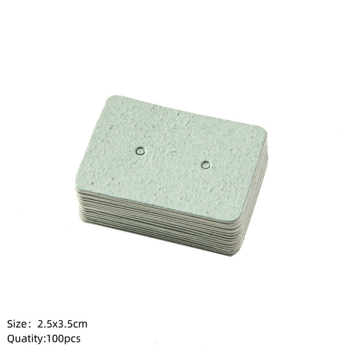 100pcs Cardboard Earring Display Card Paperboard Jewelry Label Hanging for Entrepreneurship Selling Small Businesses Packaging