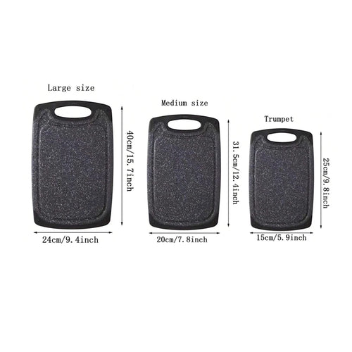 1/3PCS kitchen household imitation marble can hang non-slip classification vegetables meat fruit multi-functional cutting board