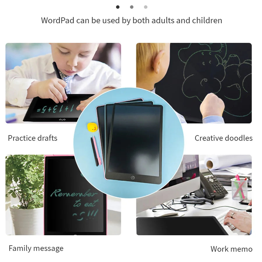 2 pieces of 12 inch LCD writing board, drawing board, children's graffiti drawing board, handwriting blackboard, children's toy