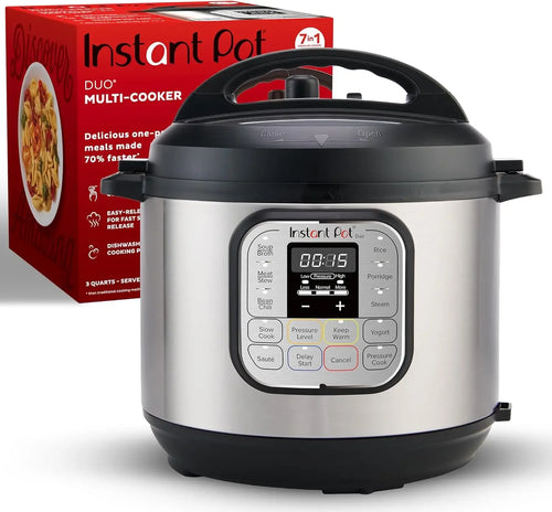 Duo 7-in-1 Mini Electric Pressure Cooker, Slow Rice Cooker, Steamer, Sauté, Yogurt Maker, Warmer & Sterilizer