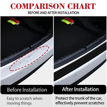 5-1PCS Universal Rear Bumper Guard Anti-Scratch Car Trunk Door Sill Plate Protector Anti-Collision Rubber Protector Strip