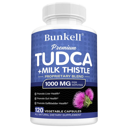 TUDCA + Milk Thistle Supplement - Bile Salts Liver Support, Gallbladder Health Supports liver health and promotes bile flow