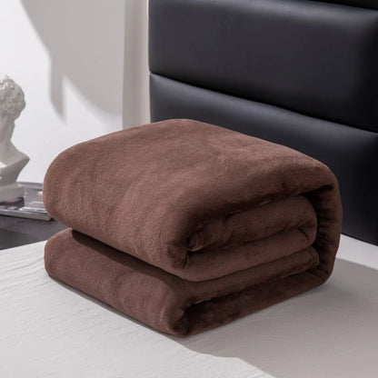 Flannel Nap Blankets Soft Plaid for Home Sofa 200x230 Plush Bedsheet Solid Color Summer Blanket Single Size