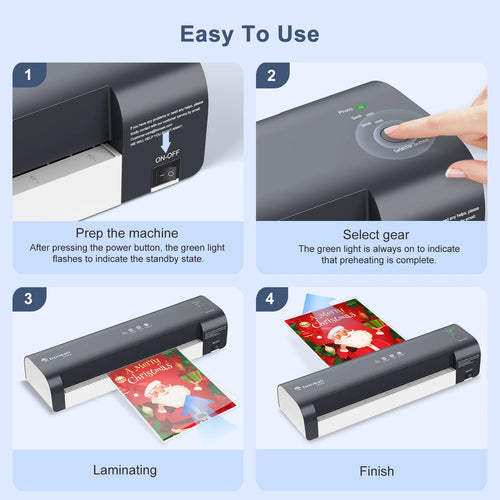 BONSAII 13" Laminator for A3, Never Jam, Smart Temp, Long-Lasting Preservation, Ideal for Home/Office/Classroom