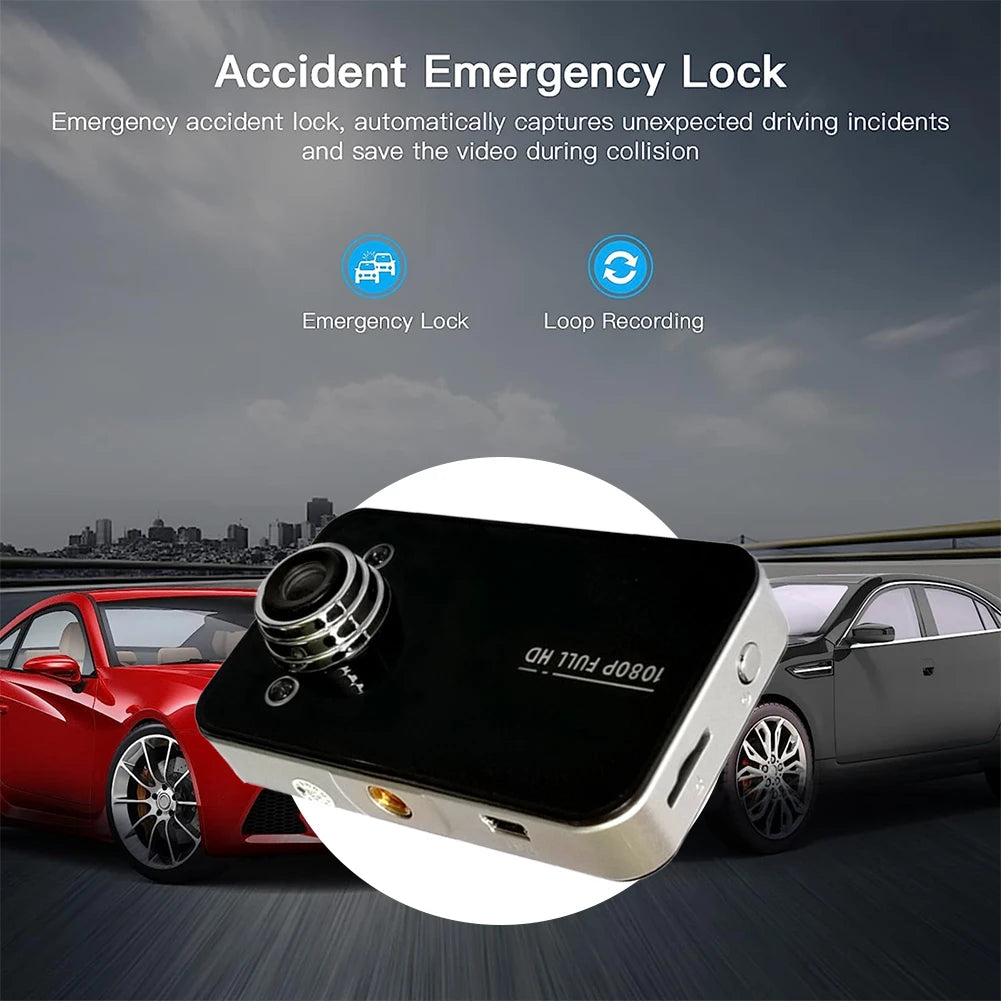 1080P Full HD Car Video Camera 2.7 Inch Car Camcorder Night Vision 140° View Angle Dashcam DVR Driver Recorder Parking Monitor