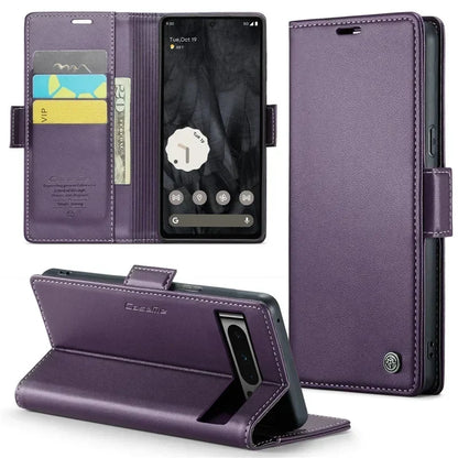 Luxury Magnetic Wallet PU Leather Phone Case For Google Pixel 9 Pro XL 8Pro 8A Shockproof Card Holder Pocket Cover For Pixel 7A
