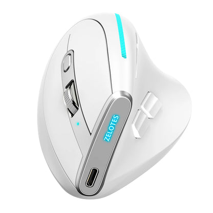 2400 DPI 8 Buttons Wireless Rechargeable Mice Professional F-36 Ergonomic Vertical Mouse for Computer Laptop Desktop