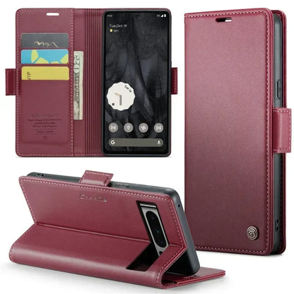 Luxury Magnetic Wallet PU Leather Phone Case For Google Pixel 9 Pro XL 8Pro 8A Shockproof Card Holder Pocket Cover For Pixel 7A
