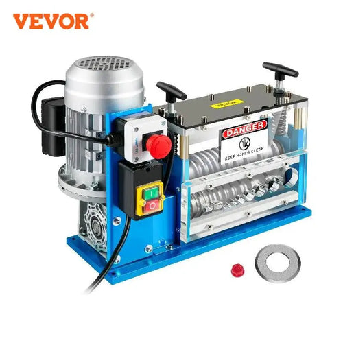 VEVOR Electric Wire Stripping Machine Cable Stripper 1.5-38mm 11 Channels Acrylic + Aluminum W/ Blade for Scrap Copper Recycling