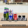 Canned Beverage Push Rack Drink Organizer Dispenser Spring Push Adjustable Storage Shelf E-shaped Glide Kitchen Fridge