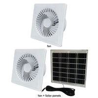 Solar 12V Extractor Ventilation Fan Energy-saving Exhaust Air Blower Air Vent Window Wall Fan Kitchen Bathroom Chicken/Duck Coop