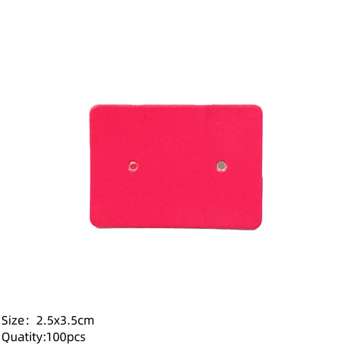 100pcs Cardboard Earring Display Card Paperboard Jewelry Label Hanging for Entrepreneurship Selling Small Businesses Packaging