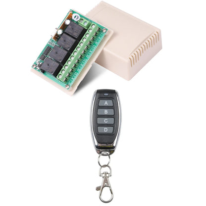 433Mhz DC 12V 20A 4CH Relay Module Receiver EV1527 Wireless Remote Control Switch 433Mhz for DC Motor DIY