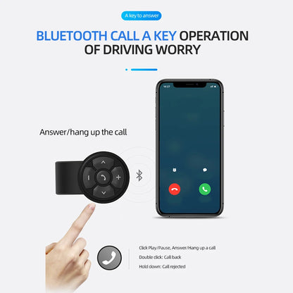 Бездротовий Bluetooth 5.3 медіа-кнопка Пульт дистанційного керування Мотоциклетний шолом Навушники Рульове колесо автомобіля MP3 Відтворення музики для телефонів