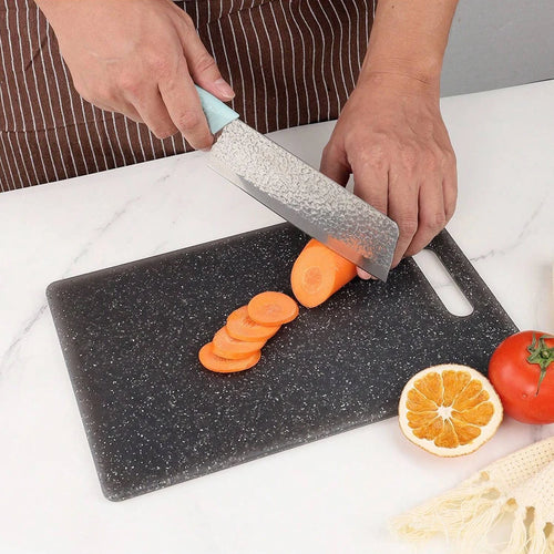 Imitation marble texture PP plastic cutting board Antibacterial mildew kitchen vegetable cutting board is dishwasher safe