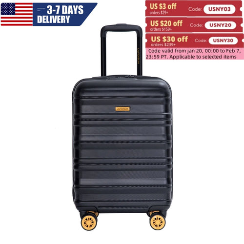 Travehouse Hardshell Carry On Luggage Airline Approved 18.5", Small Suitcase With Spinner Double Wheels and Lock