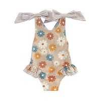2024-01-17 Lioraitiin Toddler Baby Girl  Swimsuit Floral Romper Baby Beach Swimwear Swimming Ruffle Summer Bathing Suit Sunset