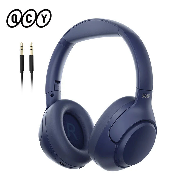 QCY H3 ANC Wireless Headphones 43dB Hybrid Active Noise Cancellation Headset Bluetooth 5.4 Hi-Res Audio Earphones 60H Playtime