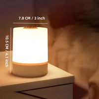 Touch Night Lamp 3 Modes Dimming Bedroom Bedside Lamp USB Charging Night Light Ambient Light Soft Light Table Lamp For Kids Gift