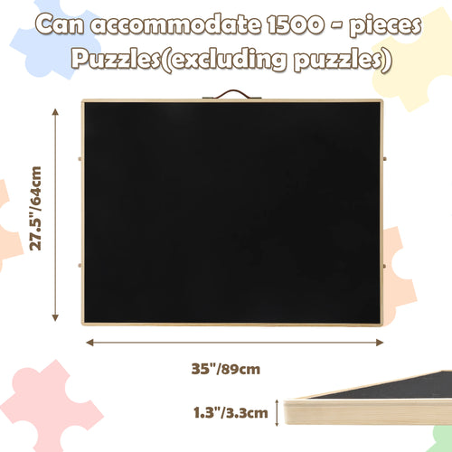 1500/1000 Pcs Rotating Puzzle Board With Drawers And Cover, 28"x35"Portable Puzzle Table For Adults Portable, Spinning Puzzle