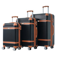 Hardshell Luggage Sets 3 Piece Double Spinner 8 Wheels Suitcase with TSA Lock Lightweight 20''24''28''