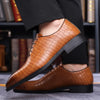 Luxury Mens Leather Shoes Retro Carved Lace-up Brogue Oxford Wedding Men Dress Shoes Male Formal Business Gentleman Office Shoes