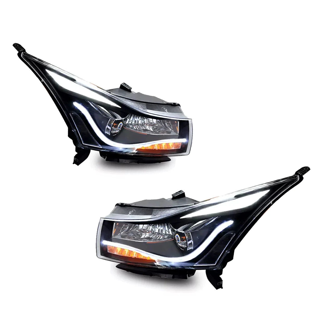 Car Light LED Headlights Assembly For Chevrolet Cruze 2009-2016 Xenon headlamp Turn Signal Angel Eye Lens Auto Accessories