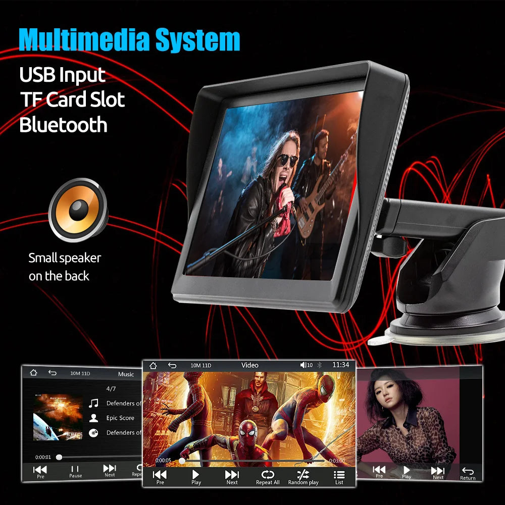 Portable Car Radio Multimedia Video Player Wireless CarPlay Android Auto 7inch Touch Screen With AUX FM For Rear View Camera ﻿