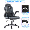JHK Ergonomic Office Computer Home Gaming Desk Chair Adjustable PU Leather Racing Chair Flip-up Armrest For Christmas Furniture