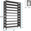 Multi-layer storage Rack, Large Capacity Organizer, bedroom furniture Shoe Shelf for 50 Pair, Book shelf, Versatile usage
