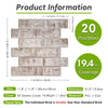 20 pcs 3D Peel and Stick Backsplash, Wall Tiles Self Adhesive, 3D Brick Tile Stickers, Backsplash for Kitchen, Wall Deco