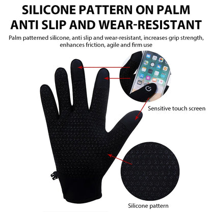 Winter Warm Motorcycle Gloves With Wrist Support Touch Screen Cycling Gloves Outdoor Sport Anti-slip Windproof Full Finger Glove